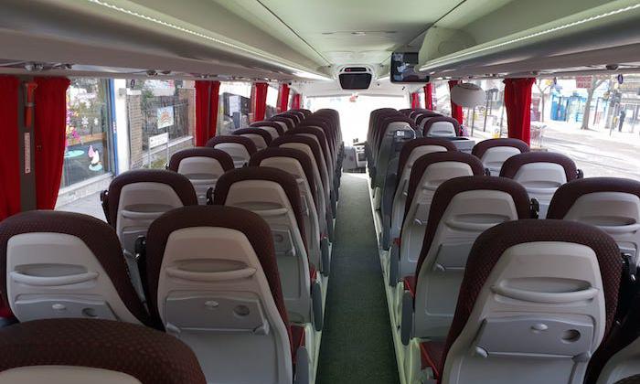 seating in luxury coach